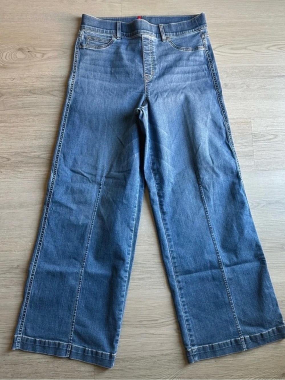 SPANX Women’s Wide Leg Jeans in Medium Blue XL